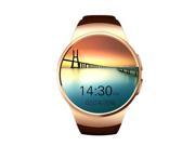 Bluetooth Smart Watch Phone KW18 SMTK2502C SIM&TF Card Heart Rate Wearable Smartwatch Black Color:Gold