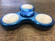 EDC High Quality Metallic BLUE With LED LIGHTS Fidget Spinner In 6 COLORS  With High Quality Bearing For Long Spin Time Focus Anxiety Stress Relief Desk Toy