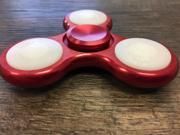 EDC High Quality Metallic RED With LED LIGHTS Fidget Spinner In 6 COLORS  With High Quality Bearing For Long Spin Time Focus Anxiety Stress Relief Desk Toy
