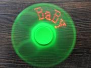 EDC Digital LED Fidget Spinner GREEN, Digital Pre Loaded Message (I love you, Baby, Happy, Butterfly Image) Long Spin Time,Focus, Anxiety, Stress Relief Desk To