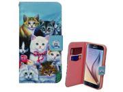 Xtra-Funky Range Samsung Galaxy S7 PU Leather Wallet Case with Kittens