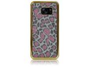 Xtra-Funky Range Samsung Galaxy S7 Edge Bling Glitter Leopard Animal Print Soft Silicone Case - Pink