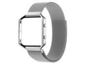 Milanese Loop Band With Frame For Fitbit Blaze (Small) - Silver