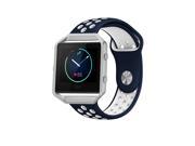 Fitbit Blaze Silicone Bands With Silver Frame By Element Works (Small) - Blue+White