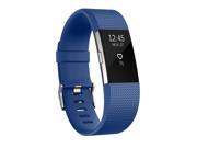 Silicone Adjustable Water Resistant Band For Fitbit Charge 2 (Small) - Blue