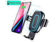 Qi Fast Wireless Car Charger Air Vent Phone Holder Car Mount for Samsung Galaxy S8, S7/S7 Edge, Note 8 5 and Standard Charge for iPhone X, 8/8 Plus & Qi Enabled