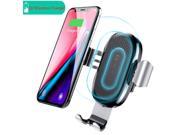 Qi Fast Wireless Car Charger Air Vent Phone Holder Car Mount for Samsung Galaxy S8, S7/S7 Edge, Note 8 5 and Standard Charge for iPhone X, 8/8 Plus & Qi Enabled