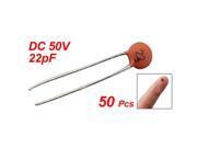50 x 22pF Low Voltage DIP Ceramic Disc Capacitors- 50V 50 x 22pF Low Voltage DIP Ceramic Disc Capacitors- 50V