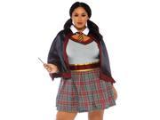 Leg Avenue Women's Plus Size 2 PC Harry Potter School Girl Costume, Multi, 3X-4X