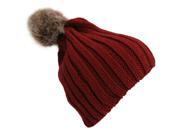 Womens/Ladies Chunky Cable Knit Faux Fur Pom Pom Winter Hat Womens/Ladies Chunky Cable Knit Faux Fur Pom Pom Winter Hat