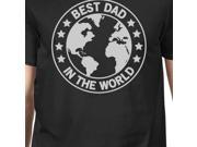 UPC 011922767797 product image for World Best Dad Mens Black Round Neck Tee Unique Graphic Top For Dad | upcitemdb.com