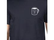 UPC 086547230155 product image for Coffee For Life Pocket Men Navy T-shirts Funny Typographic Tee | upcitemdb.com