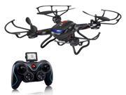 Holy Stone F181 RC Quadcopter Drone with HD Camera RTF 4 Channel 2.4GHz 6_Gyro Headless System Black (Upgraded with Altitude Hol