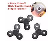 3 PACK FIDGET SPINNER TOY EDC ADHD STRESS RELIEF - BLACK USA STOCK