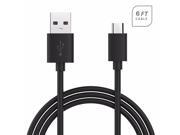 Alcatel OneTouch Hero 2+ Premium 6 Feet Black Micro USB Data Sync Cable + Charging Cable Alcatel OneTouch Hero 2+ Premium 6 Feet Black Micro USB Data Sync Cable + Charging Cable