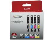 Canon CLI-251 BK/CMY 4 PK Value Pack Ink for Canon InkJet Printers Canon CLI-251 BK/CMY 4 PK Value Pack Ink for Canon InkJet Printers