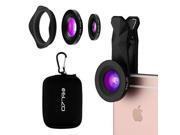 Elzo 2 in 1 Clip-on Cell Phone Camera Lens Kit 0.45X Wide Angle Lens + 15X Macro Lens Professional HD Camera Lenses Set for iPhone 7 6S 6 Plus 5S, Samsung Galax