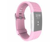 For Fitbit Charger 2 Bracelet Watch Diamond Texture TPU Watchband, Full Length: 23cm