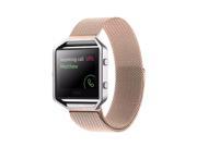 For Fitbit Blaze Bands with Frame, Milanese Mesh Loop Stainless Steel Magnetic Replacement Band with Metal Housing for Fitbit Blaze Watch Women and Men, Large,