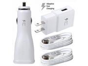 Verizon Samsung Galaxy S7 edge Adaptive Fast Charger Micro USB 2.0 [Car & Home Charger + 2 Micro USB Cable] AFC uses dual voltages for up to 50% faster charging