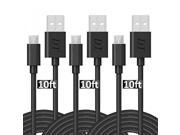 Micro USB Cable, 10 FT [3 Pack ] Extra Long Durable Charging Cord, Quick Charger Cable for Android/Samsung Galaxy S7/S6 Edge, Moto,PS4, XBOX, Windows/MP3/Camera