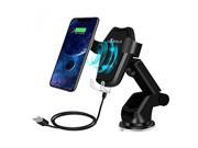 Upgraded Qi Wireless Fast Charger Car Mount for Samsung Galaxy S8, S7/S7 Edge, Note 8 & Standard Charge for iPhone X, 8/8 Plus and More