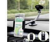 Car Mount, 2 Clamps Long Arm Universal Windshield Dashboard Car Phone Mount Holder Cradle for iphone 7 Plus 6 6s Plus, Samsung Galaxy S7 S6 Edge, HTC, LG and Mo