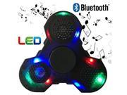 SADES Prime Fidget Spinner with LED lights and Bluetooth Speaker best cool light up double sided toy with all black case and charger