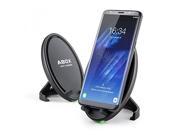 ALV Wireless Charger, ABOX Fast Wireless Charging Pad Stand with Cooling Fan for Samsung Galaxy S8/S8+/S7/S7 edge/S6 edge+/Note 5, Standard Charge for iPhone X/