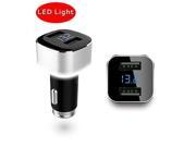Fast Car Charger, LED Display Voltmeter and Current with LED Light for iPhone 7 6S Plus 6 Plus 6 5SE 5 5C Samsung Galaxy S7 S6 S5 Edge Note 5 4 Tab S LG G5,HTC