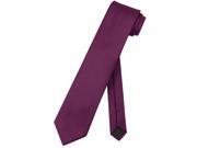 Vesuvio Napoli NeckTie Solid EXTRA LONG EGGPLANT PURPLE Color Men's XL Neck Tie Vesuvio Napoli NeckTie Solid EXTRA LONG EGGPLANT PURPLE Color Men's XL Neck Tie