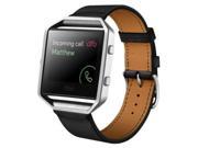 For Fitbit Blaze Band Genuine Leather Black