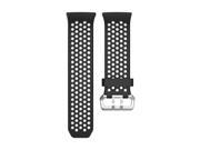 Accessories for Sport Silicon Band Strap Bracelet FOR Fitbit Ionic-Tracking-S-Black and white