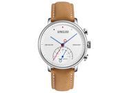 Bozlun Bluetooth Business Quartz SmartWatch Men Leather Smart Watch Clock Waterproof Wristwatch Watches Message Call Reminder H8 Brown and Silver