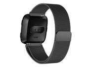 For Fitbit Versa Sport Watch Band Replacement Milanese Magnetic Clasp Stainless Steel Strap Straps Wristwatch Black