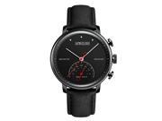 Bozlun Bluetooth Business Quartz SmartWatch Men Leather Smart Watch Clock Waterproof Wristwatch Watches Message Call Reminder H8 Black