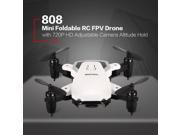 808 Mini Pocket Foldable FPV RC Quadcopter Drone with 720P HD Adjustable Wifi Camera Real-time Altitude Hold Headless Mode