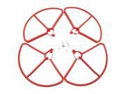Upgrade Propeller Prop Guards Protectors Bumpers for Hubsan H501S H501C Drone RC Quadcopter Spare Parts (Red)