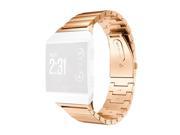 For Fitbit Ionic Stainless Steel Strap, Stainless Steel Replacement Band for Fitbit Ionic Watch (Rose gold)