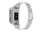 For Fitbit Ionic Bands, Luxury Alloy Rhinestone Bracelet Strap for Fitbit Ionic Watch: silver