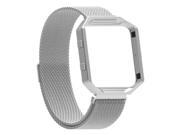 Miimall Fitbit Blaze Accessories Band, Milanese Stainless Steel Bracelet Strap Band with Frame Housing for Fitbit Blaze - Silver/ Durable and Sturdy,Easy Direct