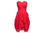 Women's Short Strapless Chiffon Prom Dresses Homecoming Party Gowns