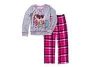 UPC 767052857227 product image for Big Girls' 2 pc Sleepshirt and Fleece Sleep Pant Pajama Sleepwear Set (xs 4/5, P | upcitemdb.com