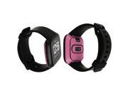 Skinomi Pink Carbon Fiber Watch Skin+Clear Screen Protector for Fitbit Versa