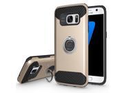 Arc Samsung Galaxy S7 Shockproof Hybrid 360° Ring Stand Case Cover Gold