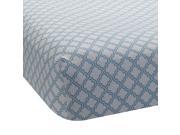 UPC 084122109360 product image for Lambs & Ivy Ryan Collection Fitted Crib Sheet - Lattice Teal - Blue, White, Mode | upcitemdb.com