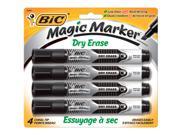 UPC 070330349612 product image for BIC Magic Marker Brand Dry Erase Marker, Chisel Tip, Black, 4-Pack | upcitemdb.com