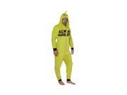 Dr. Seuss Grinch Mens Always Naughty Christmas Hooded Union Suit Pajama Costume