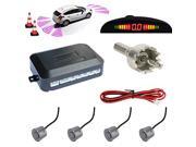 TKOOFN Highly Sensitive Buzzer Safety Alert Car Reverse Back Up Radar Detector System with 4 Ultrasonic Parking Sensors & LED Display for Universal Auto Vehicle TKOOFN Highly Sensitive Buzzer Safety Alert Car Reverse Back Up Radar Detector System with 4 Ultrasonic Parking Sensors & LED Display for Universal Auto Vehicle