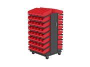 Akromils 18 Double Sided Pick Rack 16 Shelves with 80 Bins Red
